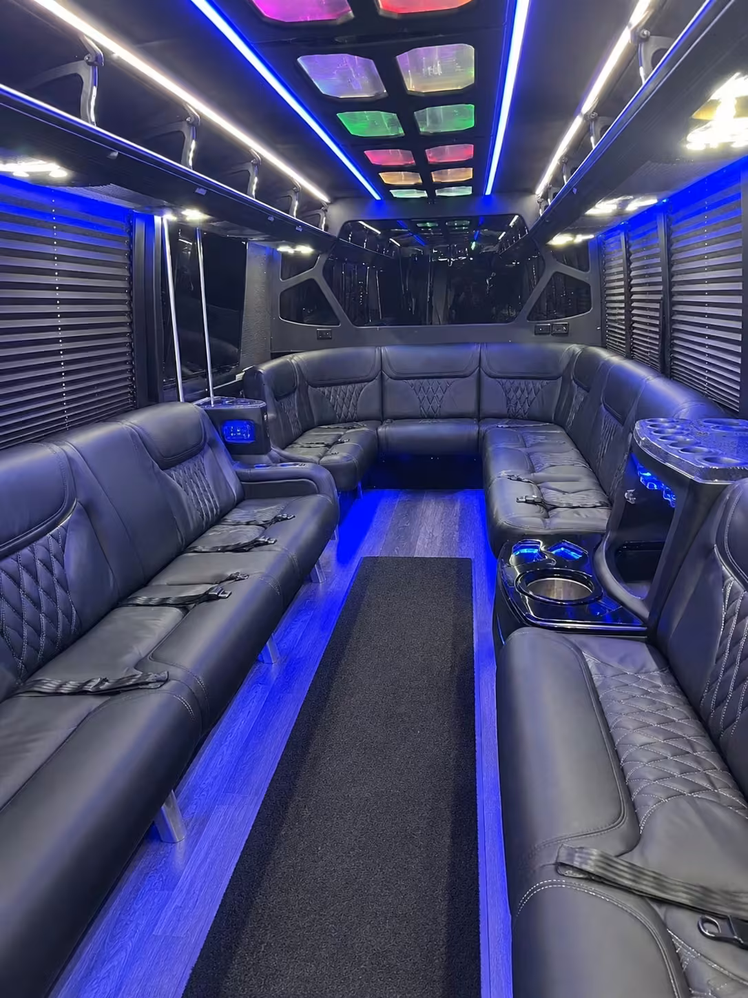 18 passenger party bus interior