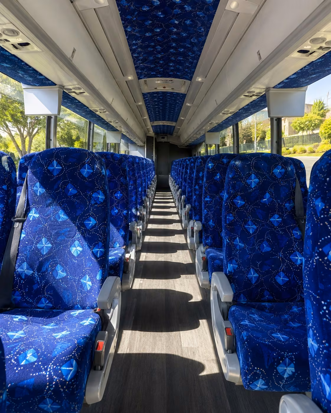40 56 passenger charter bus inside